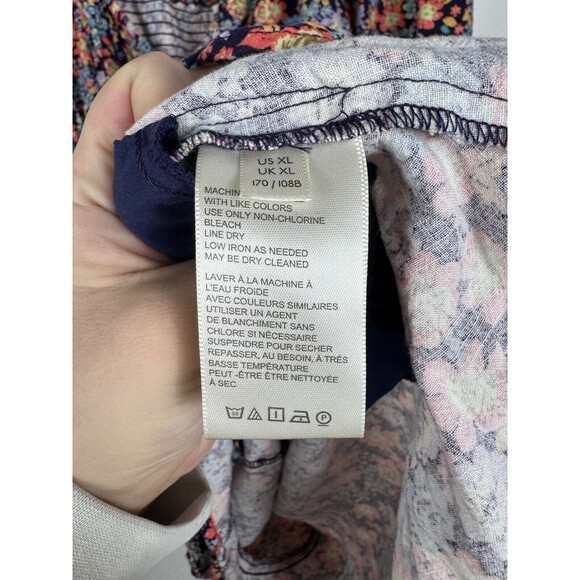 Free People Show Me Love Linen Blend Romper Size XL Off The Shoulder Floral - Picture 8 of 11